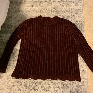 maroon knit sweater